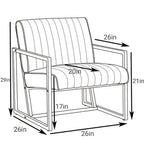 Poltrona moderna 26 Arm Chair con gambe in acciaio