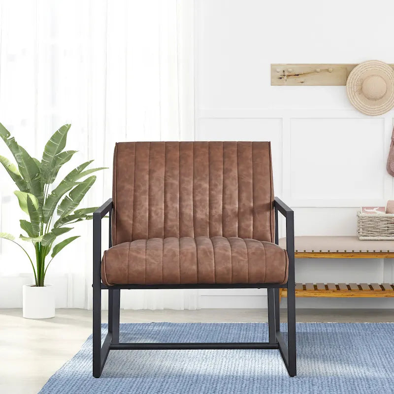 Poltrona moderna 26 Arm Chair con gambe in acciaio