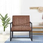 Poltrona moderna 26 Arm Chair con gambe in acciaio