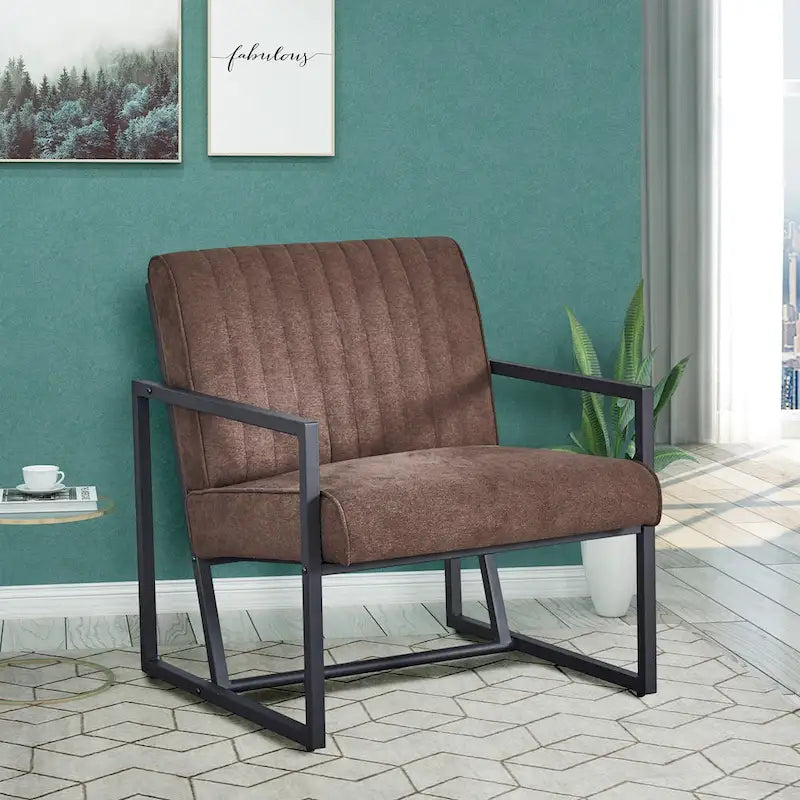 Poltrona moderna 26 Arm Chair con gambe in acciaio
