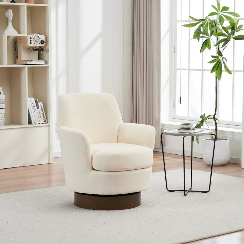 29.3 Poltrona a botte girevole imbottita con base in acciaio inossidabile