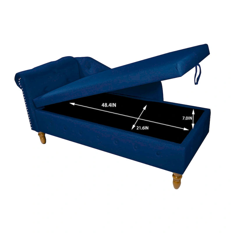 Chaise Longue da Interno in Velluto con Cuscino