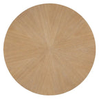 Set Tavolo da Pranzo Rotondo a 5 Pezzi, Tavolo da Pranzo e Sedie in Legno Vintage con Top a Grana di Legno Radiale per Sala da Pranzo e Cucina