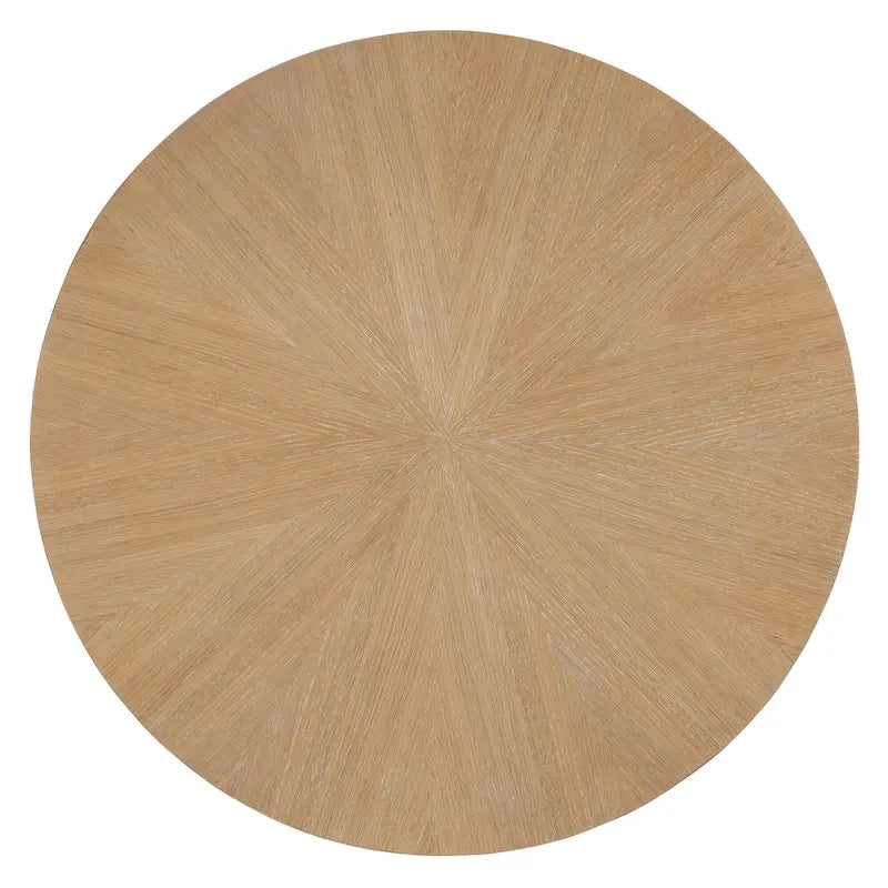 Set Tavolo da Pranzo Rotondo a 5 Pezzi, Tavolo da Pranzo e Sedie in Legno Vintage con Top a Grana di Legno Radiale per Sala da Pranzo e Cucina