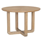 Set Tavolo da Pranzo Rotondo a 5 Pezzi, Tavolo da Pranzo e Sedie in Legno Vintage con Top a Grana di Legno Radiale per Sala da Pranzo e Cucina