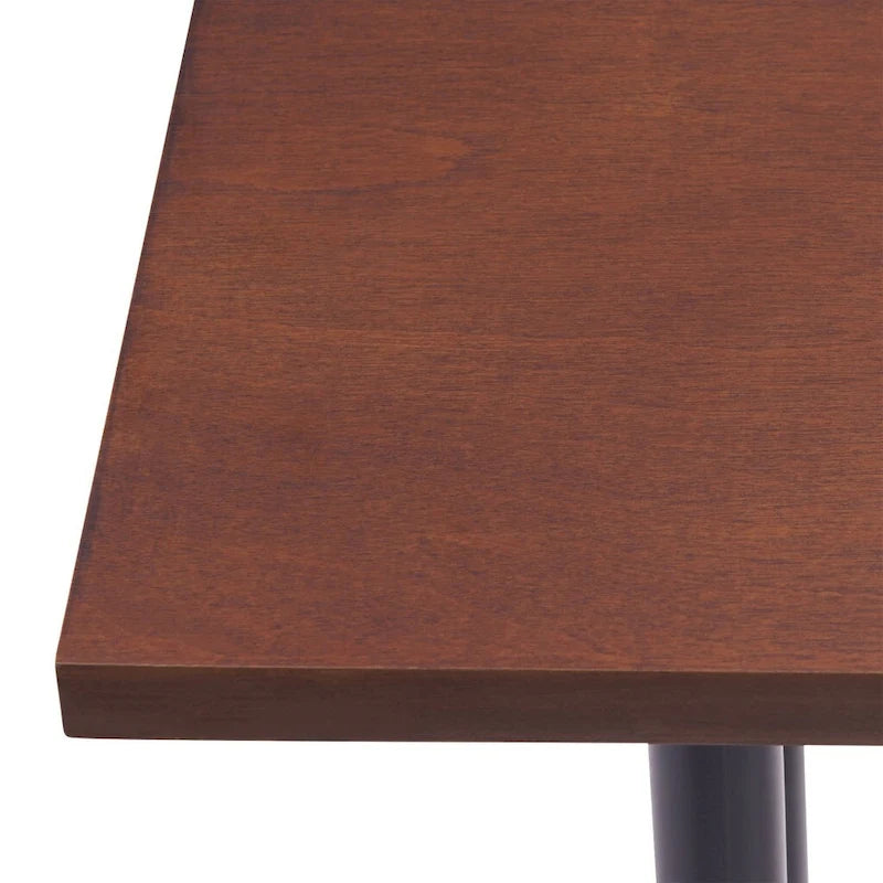 Consolle rettangolare in legno espresso con base in metallo nero - 56 L x 8 P x 30 H