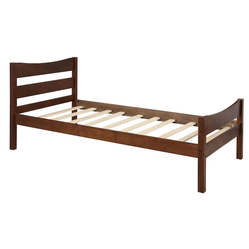 Letto a piattaforma in legno marrone misura singola