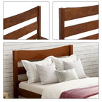 Letto a piattaforma in legno marrone misura singola