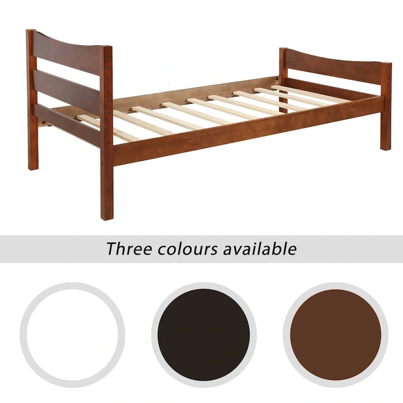 Letto a piattaforma in legno marrone misura singola