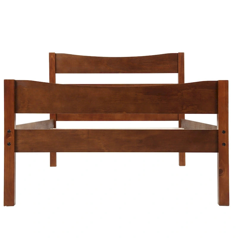 Letto a piattaforma in legno marrone misura singola