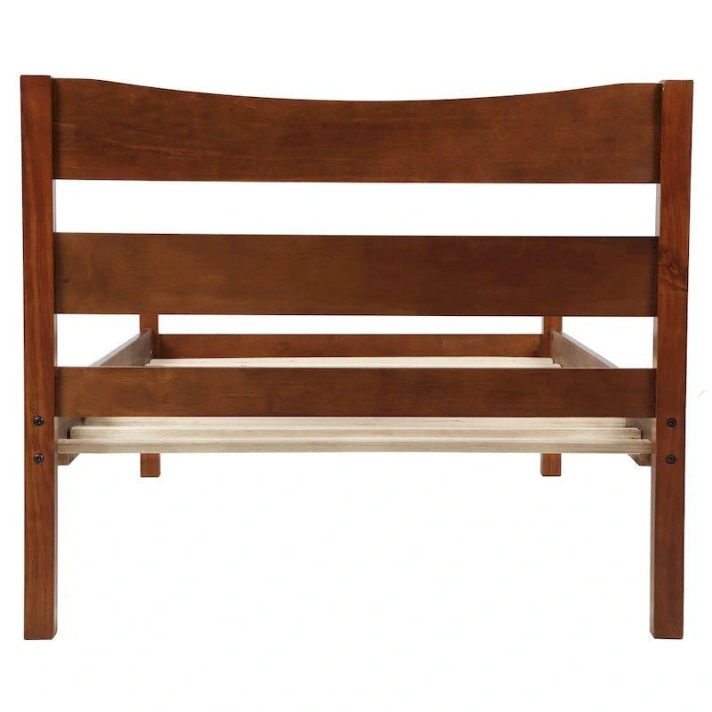 Letto a piattaforma in legno marrone misura singola