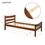 Letto a piattaforma in legno marrone misura singola