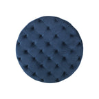 Pouf rotondo trapuntato in velluto Orla Modern Glam di Christopher Knight Home