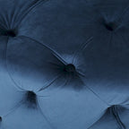 Pouf rotondo trapuntato in velluto Orla Modern Glam di Christopher Knight Home