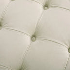 Pouf rotondo trapuntato in velluto Orla Modern Glam di Christopher Knight Home