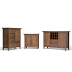 Armadietto con spazio di archiviazione medio Mansfield in legno massello, stile transizionale, larghezza 39 pollici - 39L x 17P x 42A