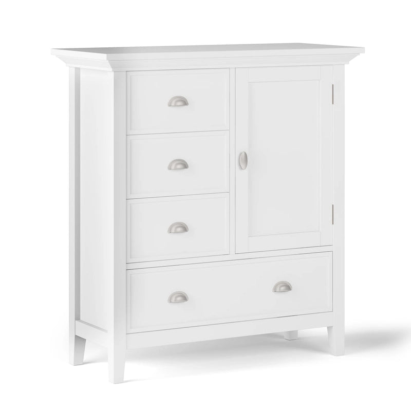Armadietto con spazio di archiviazione medio Mansfield in legno massello, stile transizionale, larghezza 39 pollici - 39L x 17P x 42A