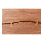 Marlene Brown Letto a piattaforma in legno di acacia rustico