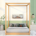 Letto a baldacchino con gambe di supporto