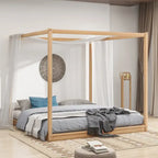 Letto a baldacchino con gambe di supporto