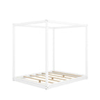Letto a baldacchino con gambe di supporto
