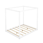 Letto a baldacchino con gambe di supporto