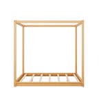 Letto a baldacchino con gambe di supporto