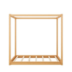 Letto a baldacchino con gambe di supporto