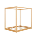 Letto a baldacchino con gambe di supporto