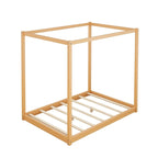 Letto a baldacchino con gambe di supporto