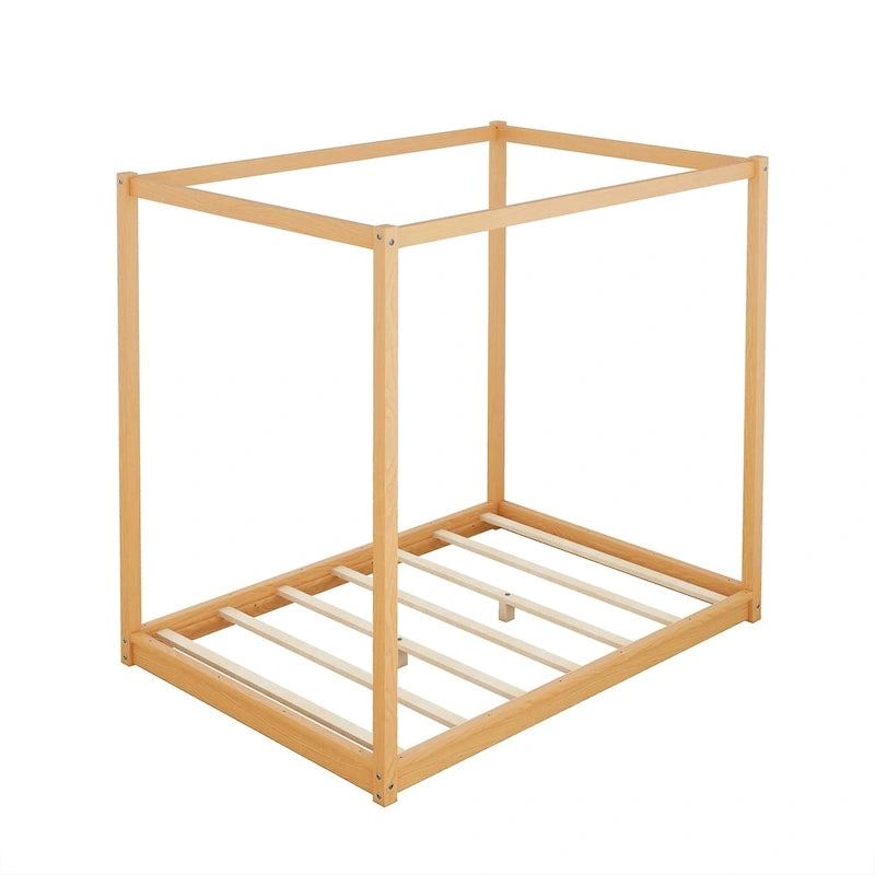 Letto a baldacchino con gambe di supporto