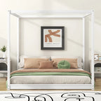 Letto a baldacchino con gambe di supporto