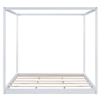 Letto a baldacchino con gambe di supporto