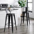 Set di 2 sgabelli da bar in metallo da 76 cm