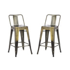 Set di 2 sgabelli da bar in metallo da 76 cm