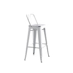 Set di 2 sgabelli da bar in metallo da 76 cm