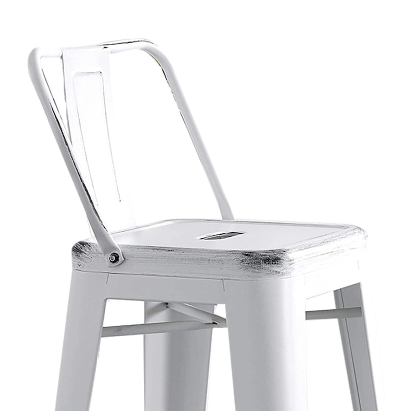 Set di 2 sgabelli da bar in metallo da 76 cm