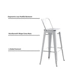 Set di 2 sgabelli da bar in metallo da 76 cm