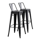 Set di 2 sgabelli da bar in metallo da 76 cm