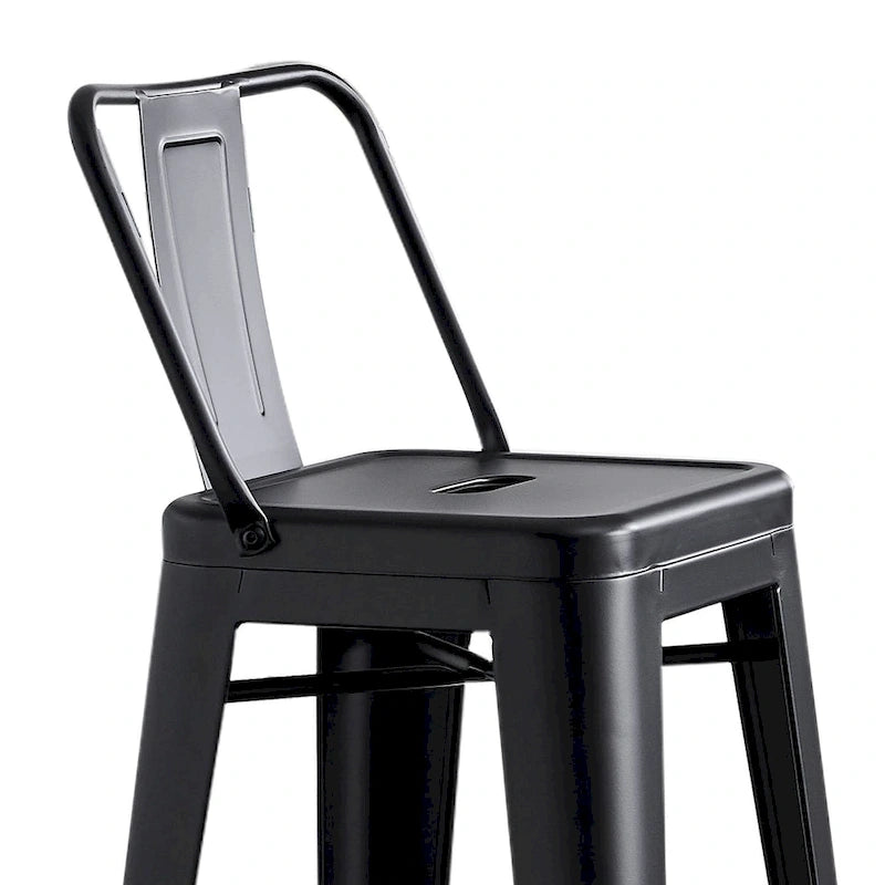 Set di 2 sgabelli da bar in metallo da 76 cm