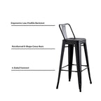 Set di 2 sgabelli da bar in metallo da 76 cm