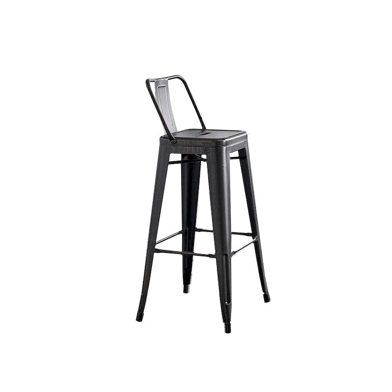 Set di 2 sgabelli da bar in metallo da 76 cm