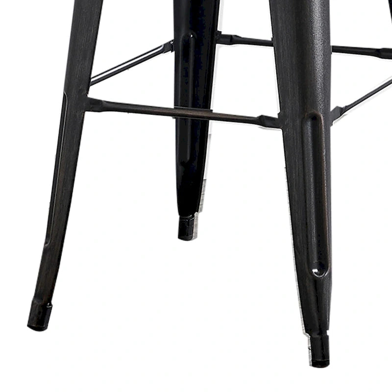 Set di 2 sgabelli da bar in metallo da 76 cm