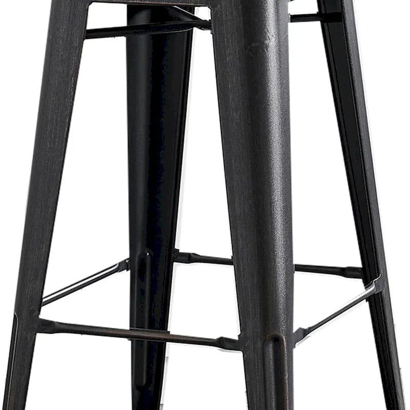 Set di 2 sgabelli da bar in metallo da 76 cm