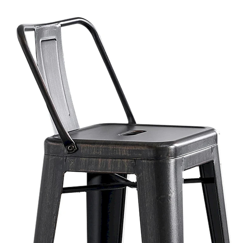 Set di 2 sgabelli da bar in metallo da 76 cm