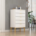 Cassettiera a 5 cassetti Comodino Armadietto contenitore 23,6 L Bianco/Nero