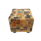 Pouf a cubo in pelle Daniella