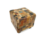 Pouf a cubo in pelle Daniella
