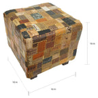 Pouf a cubo in pelle Daniella