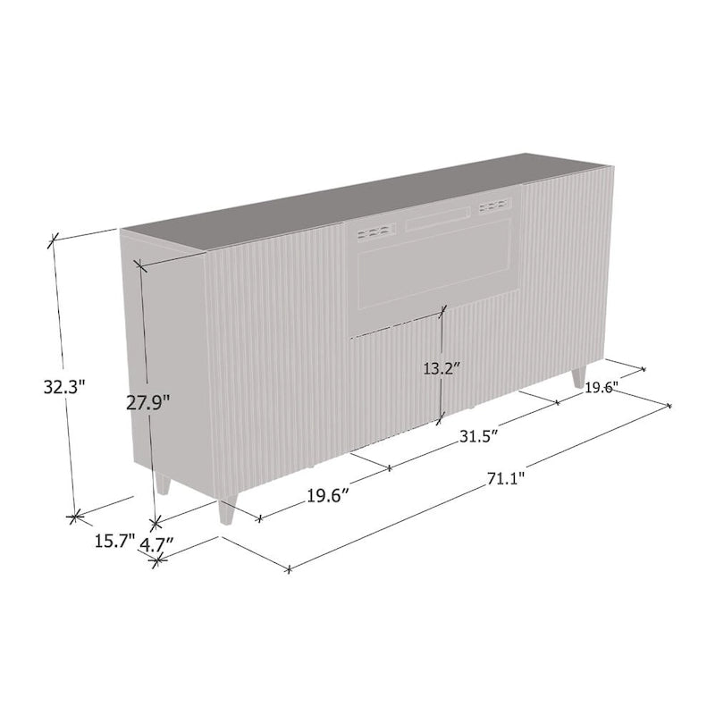 Caminetto elettrico 71 Credenza